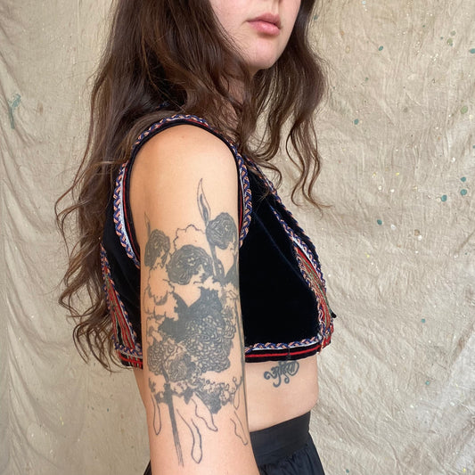 1940s Folk Embroidered Vest