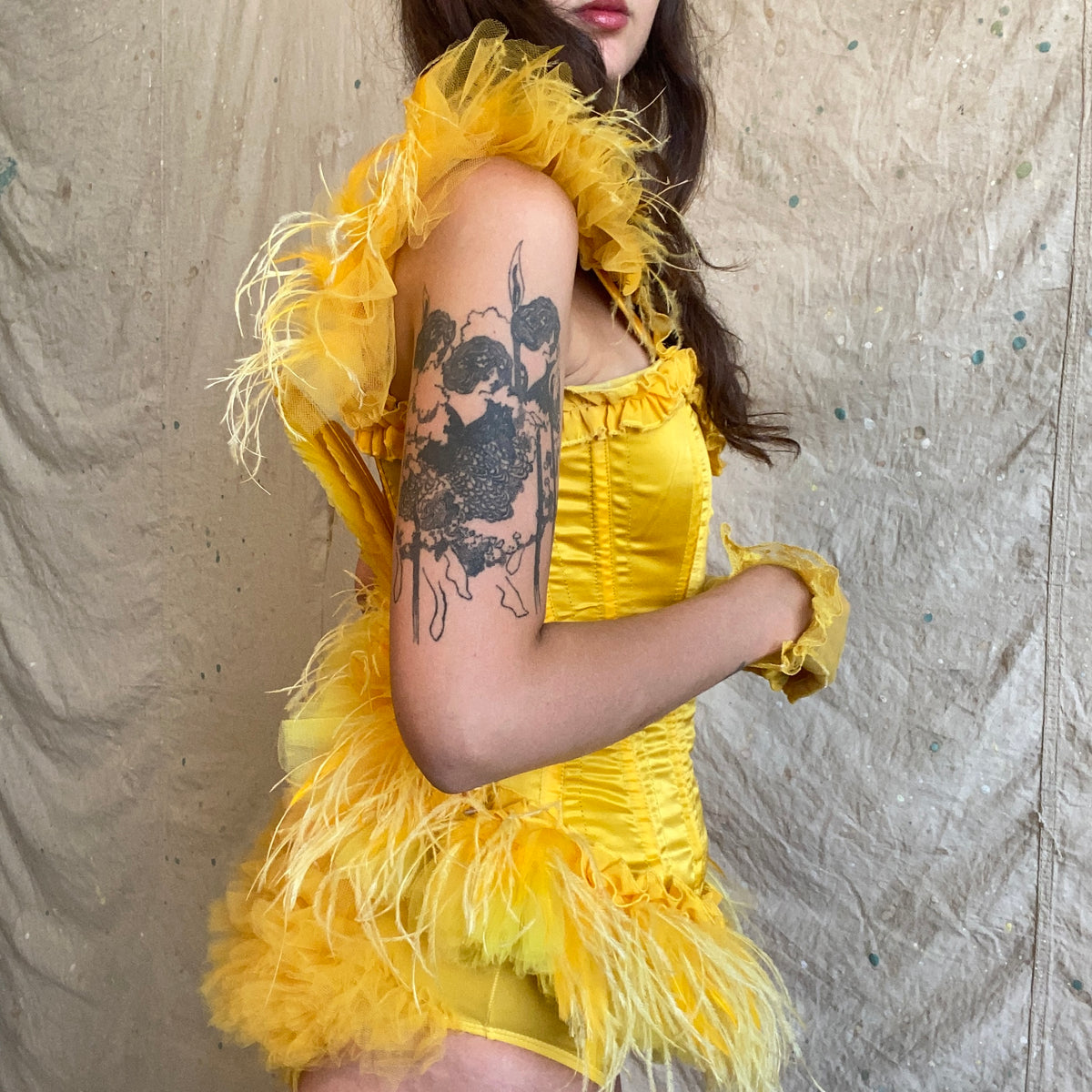 Ostrich Feather Showgirl Costume