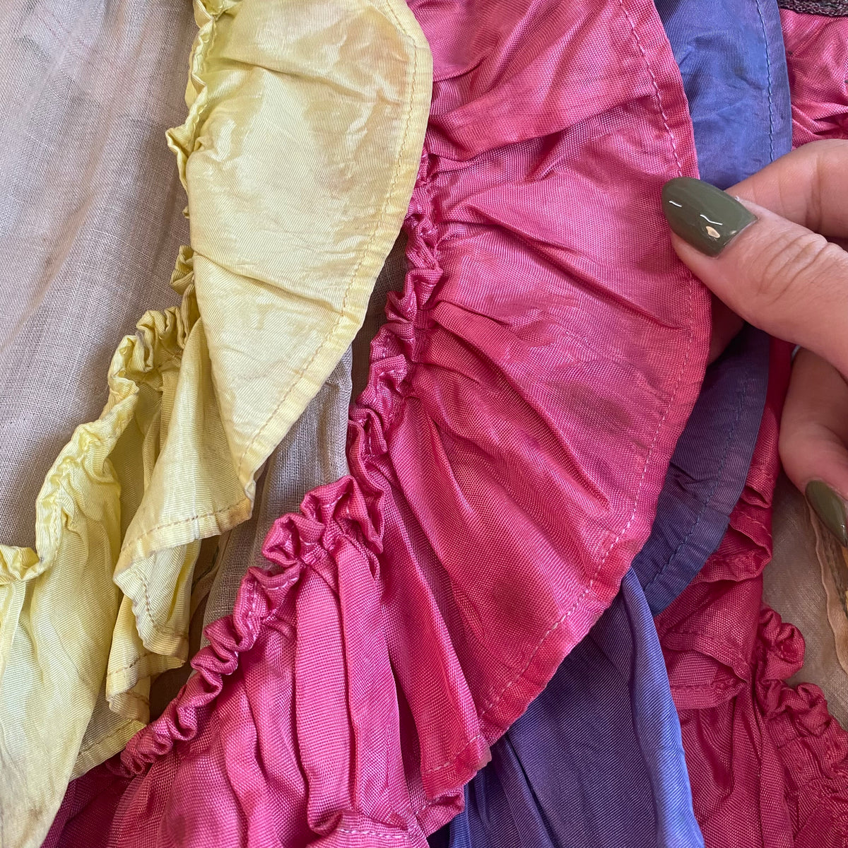 1930s Lamé & Taffeta Skirt