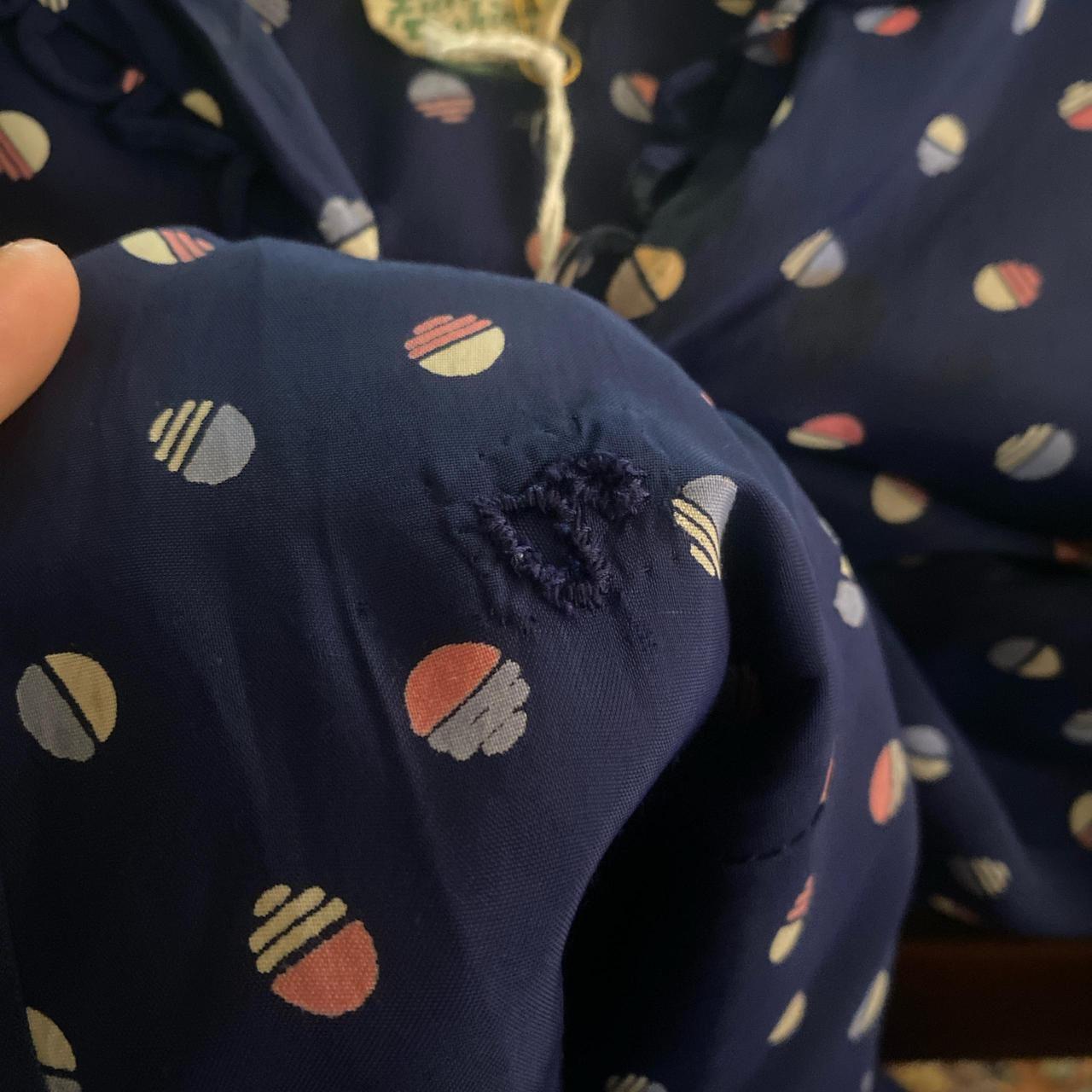 1940s rayon polka dot printed button up shirt dress