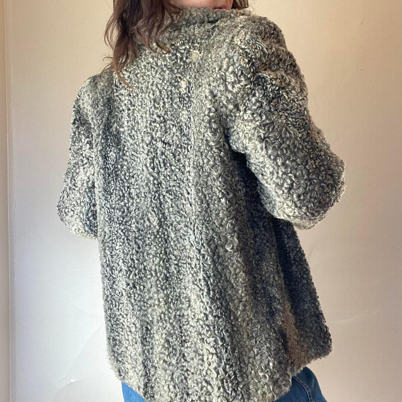 1940s/50s Merchants Furs Detroit curly silver persian lamb fur coat