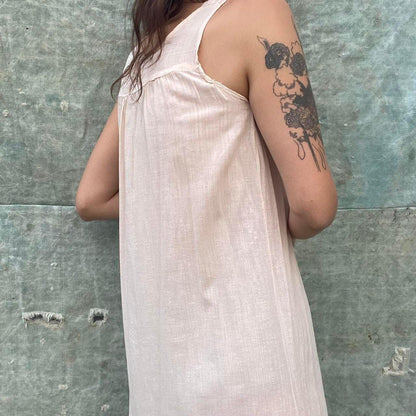 antique cotton light pink nightgown
