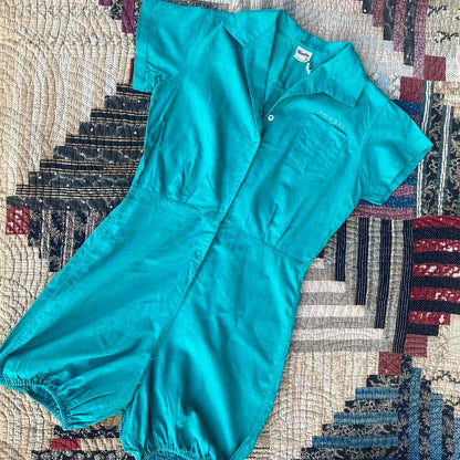 1950s vintage sanforized cotton gym suit romper