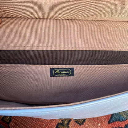 1960s light blue leather crossbody purse