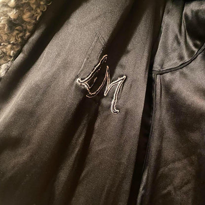 1940s/50s Merchants Furs Detroit curly silver persian lamb fur coat