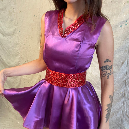 1950s Satin & Sequin Dress