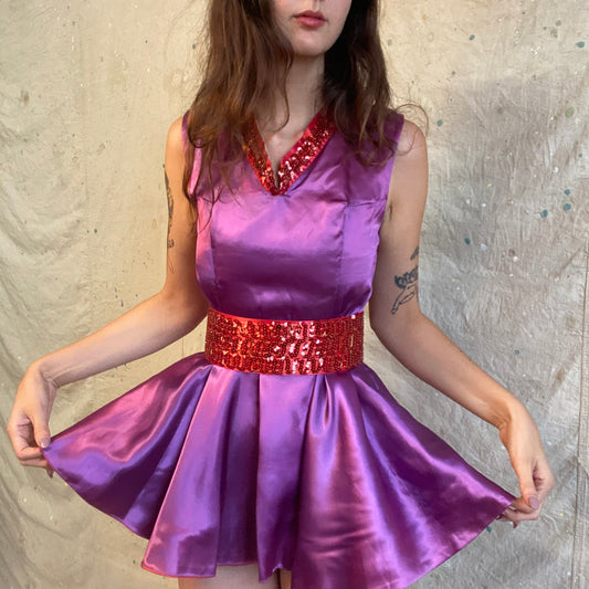1950s Satin & Sequin Dress