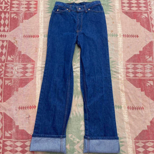 1870s/80s dark wash orange tabs Levis 29x35