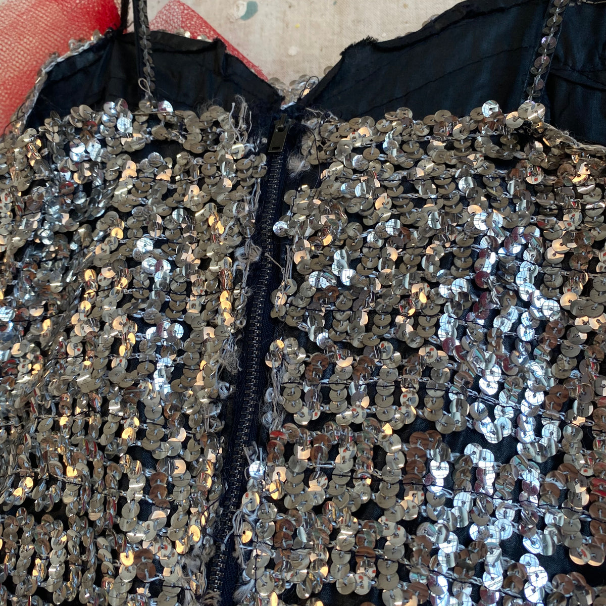 1960s Sequin & Net Outfit