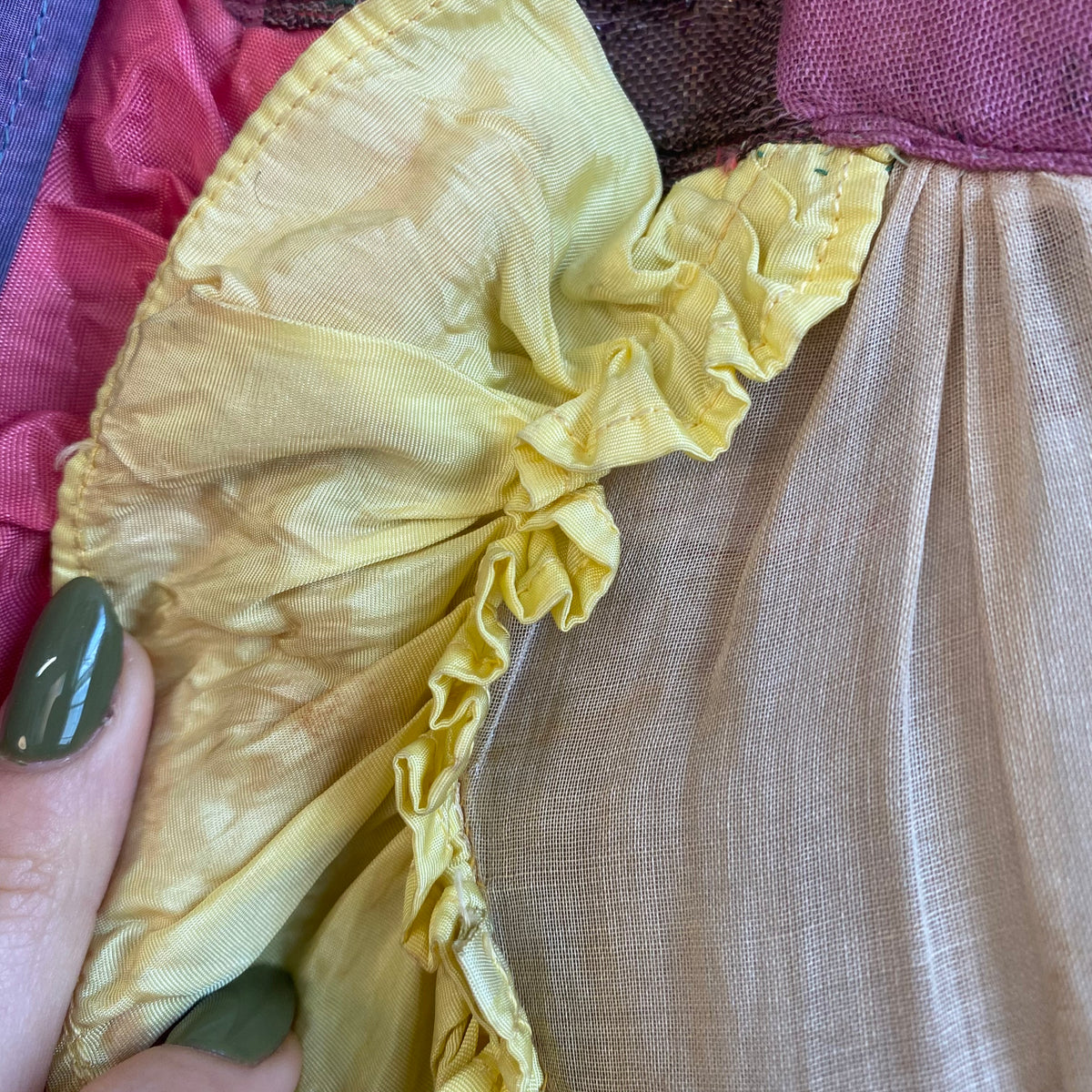 1930s Lamé & Taffeta Skirt