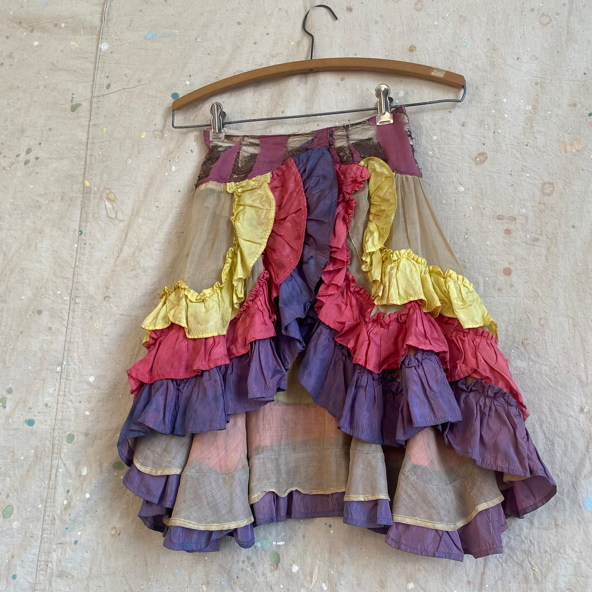 1930s Lamé & Taffeta Skirt
