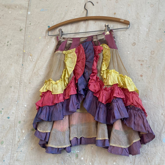 1930s Lamé & Taffeta Skirt