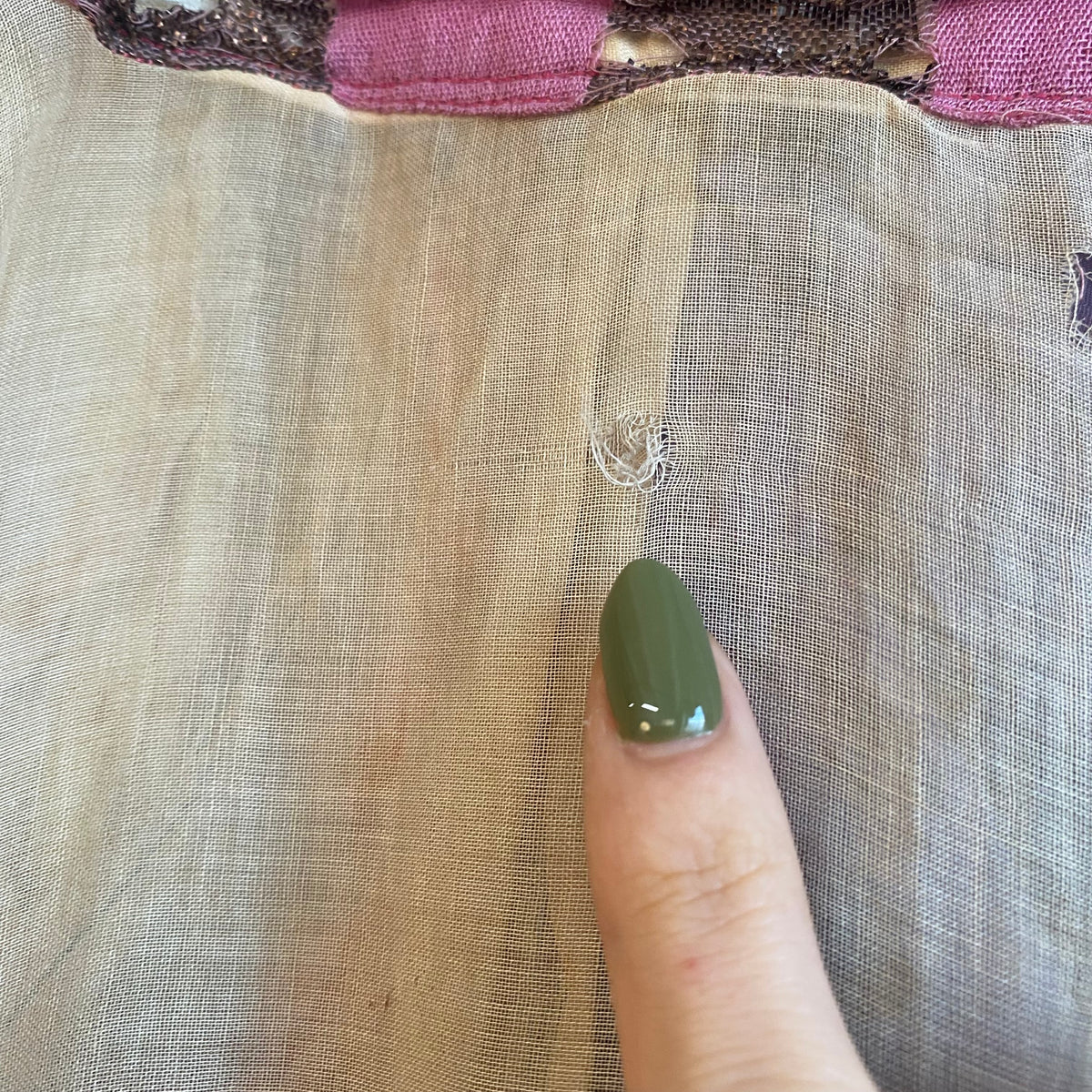 1930s Lamé & Taffeta Skirt