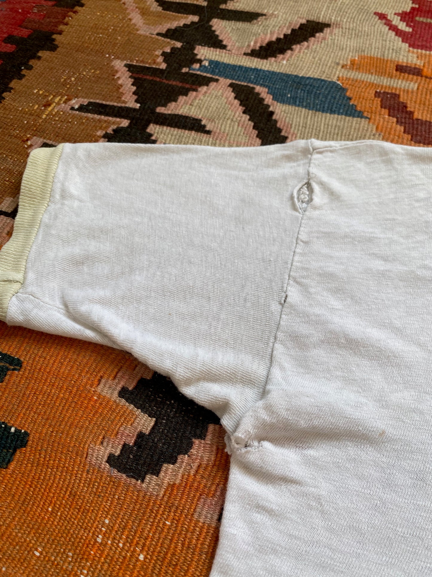 1960s/1970s "Property of New York Knicks" distressed cotton ringer tee