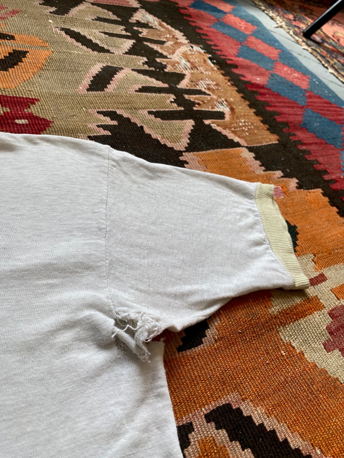 1960s/1970s "Property of New York Knicks" distressed cotton ringer tee
