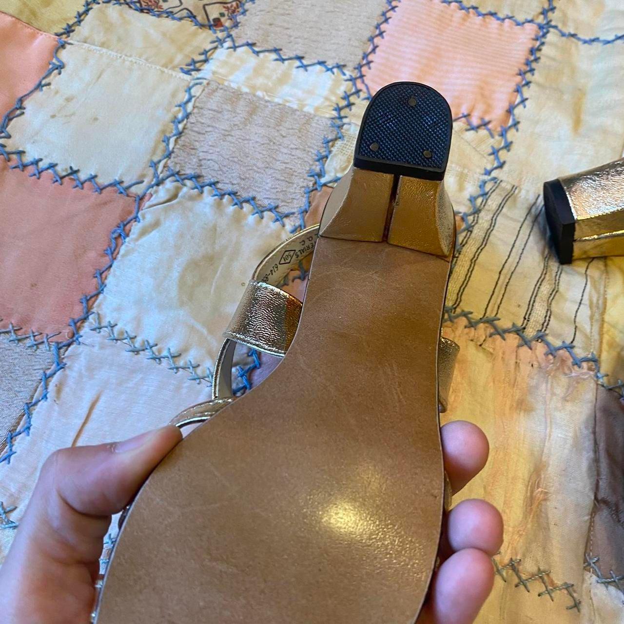 1970s/80s gold strappy sandals