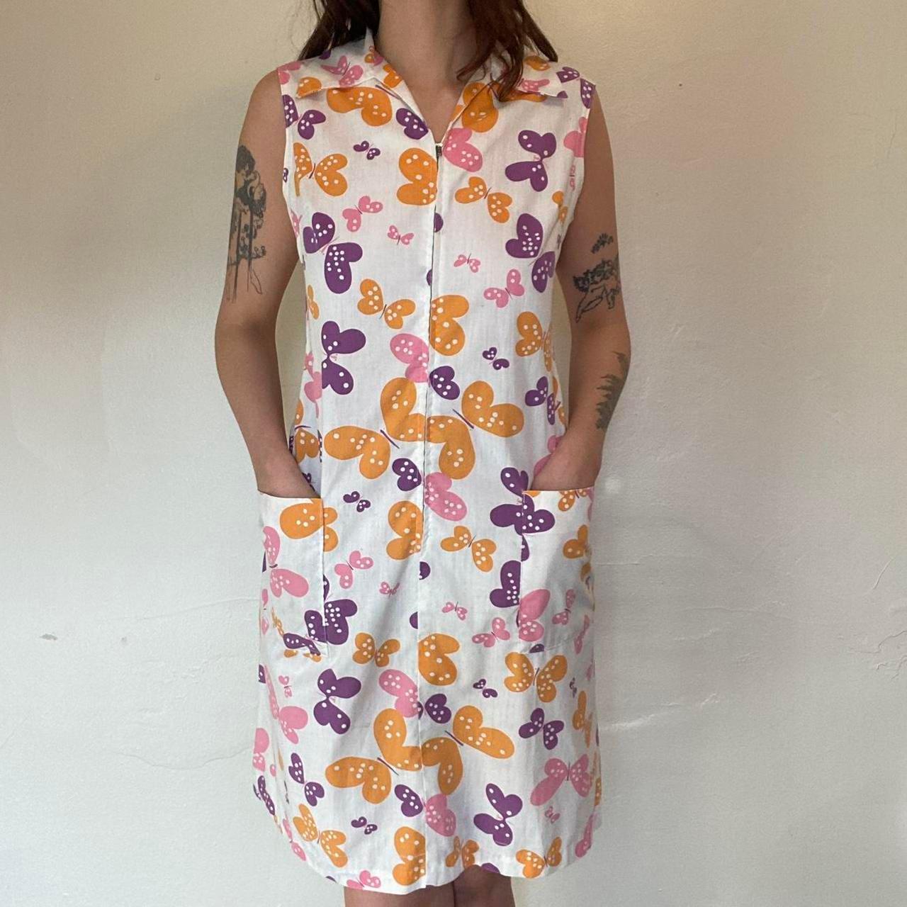 1960s NPC Fashions butterfly novelty print a-line mini dress