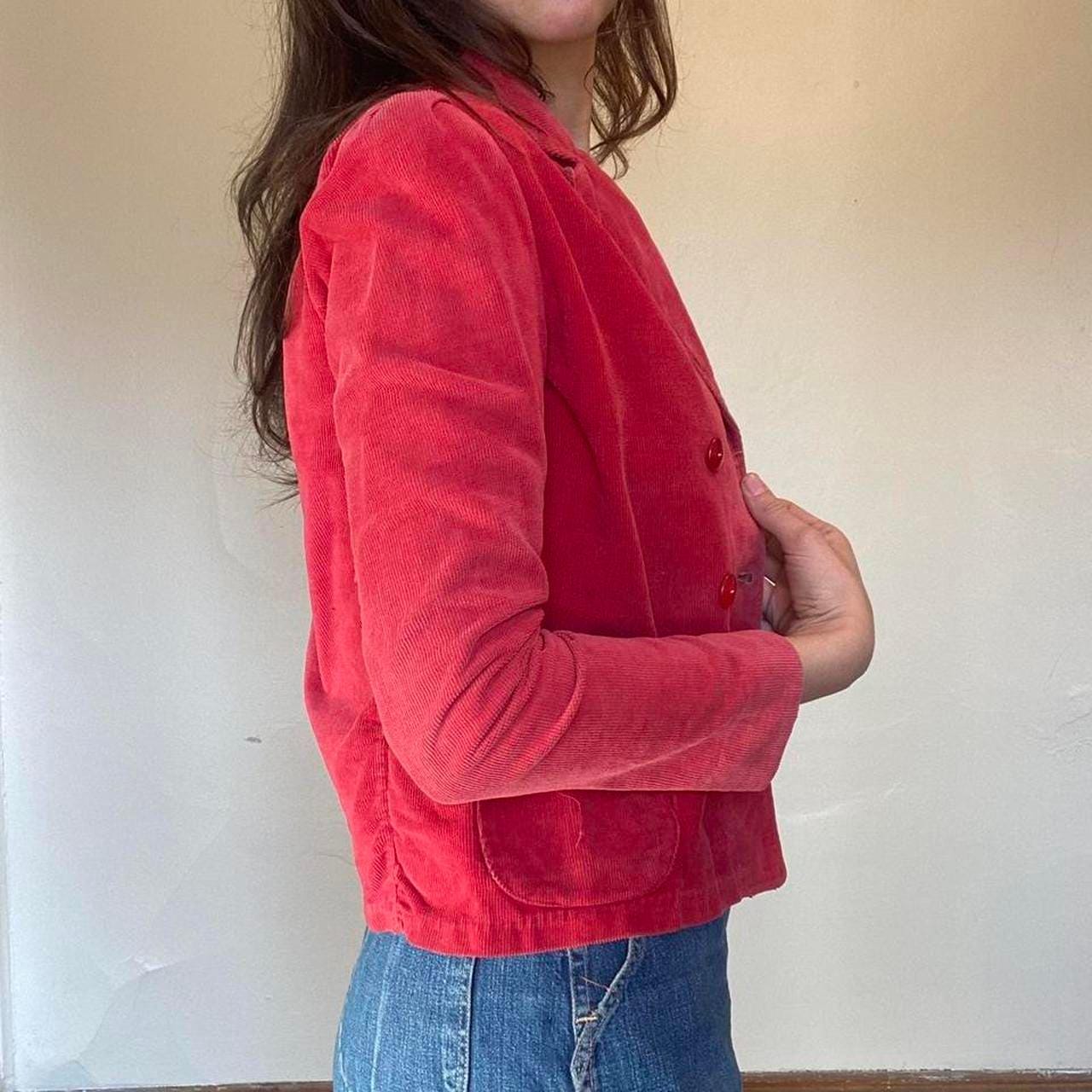 1930s/1940s faded red cotton corduroy blazer