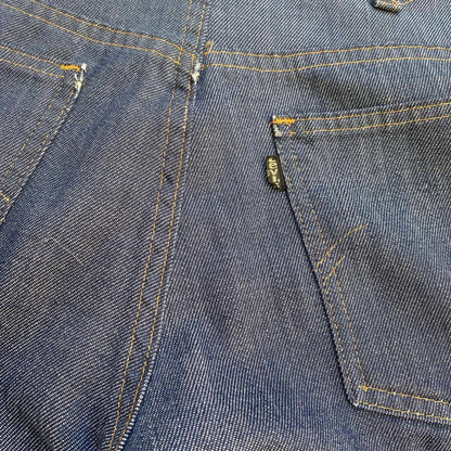 1970s dark wash poly cotton flared Levis