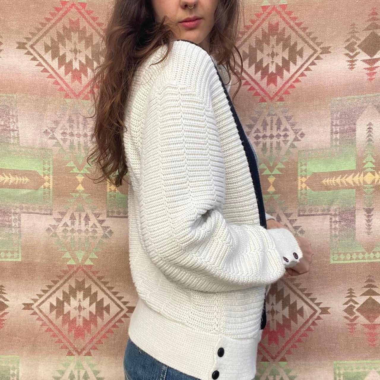 1960s Campus DItalia acrylic striped cardigan