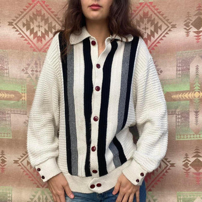 1960s Campus DItalia acrylic striped cardigan