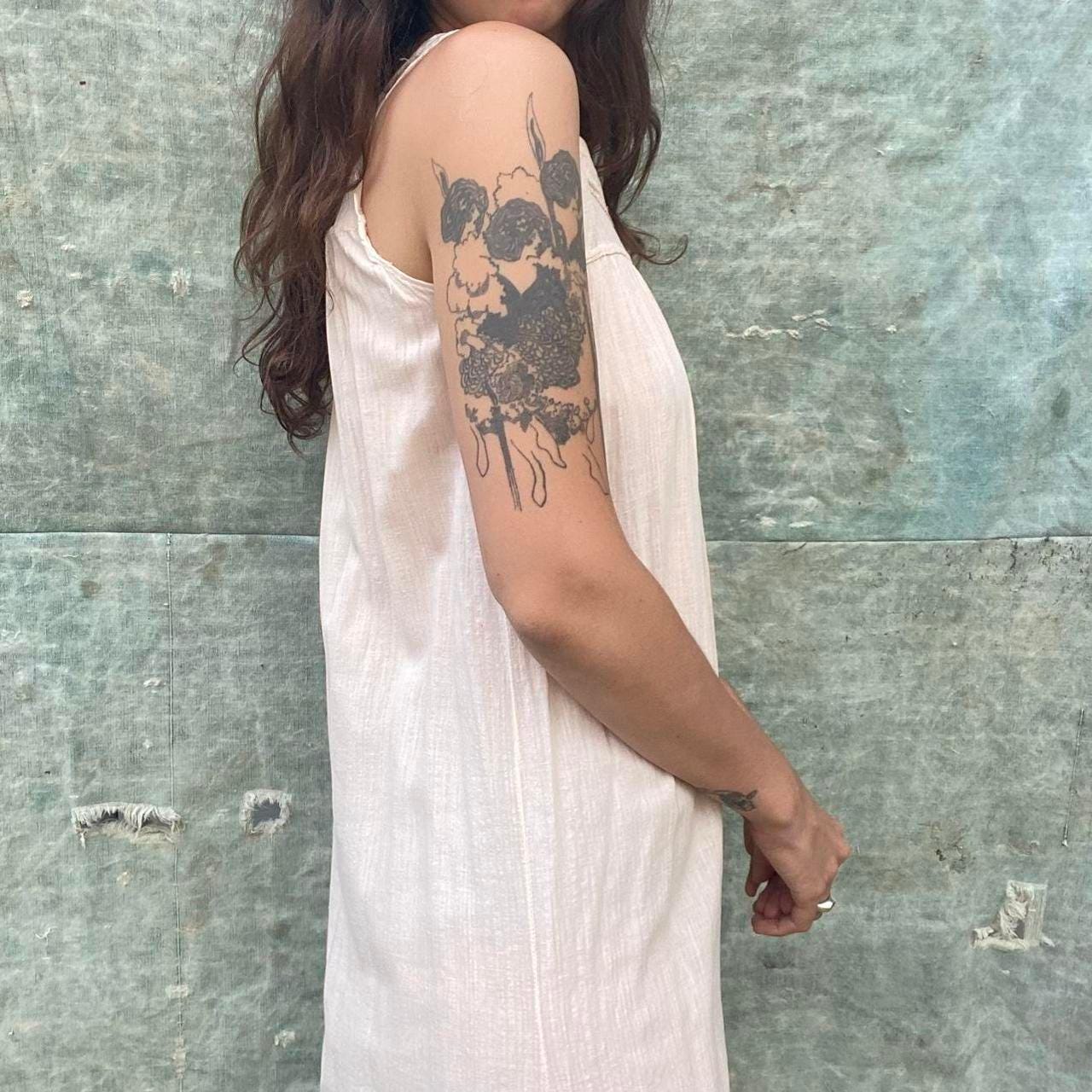 antique cotton light pink nightgown