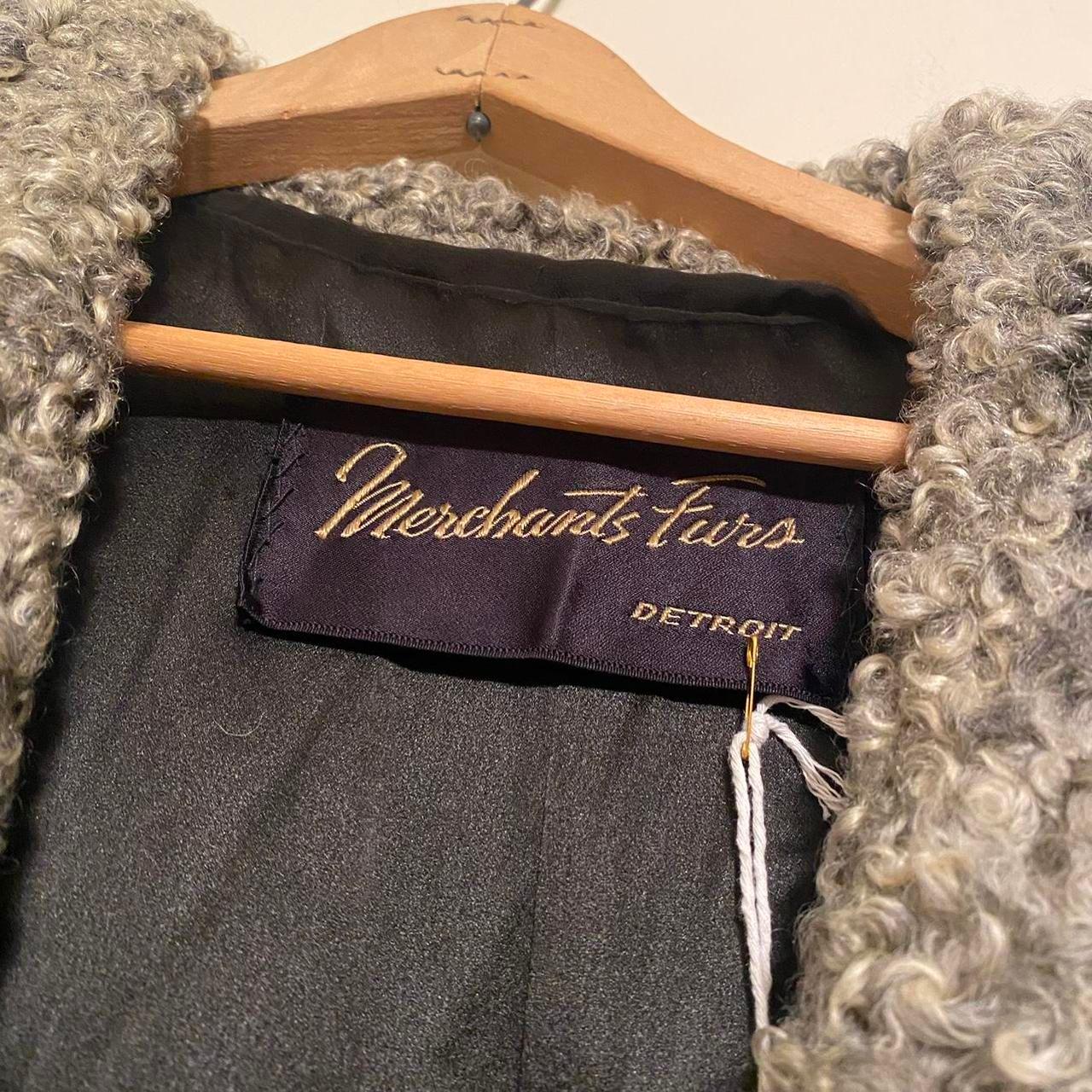 1940s/50s Merchants Furs Detroit curly silver persian lamb fur coat