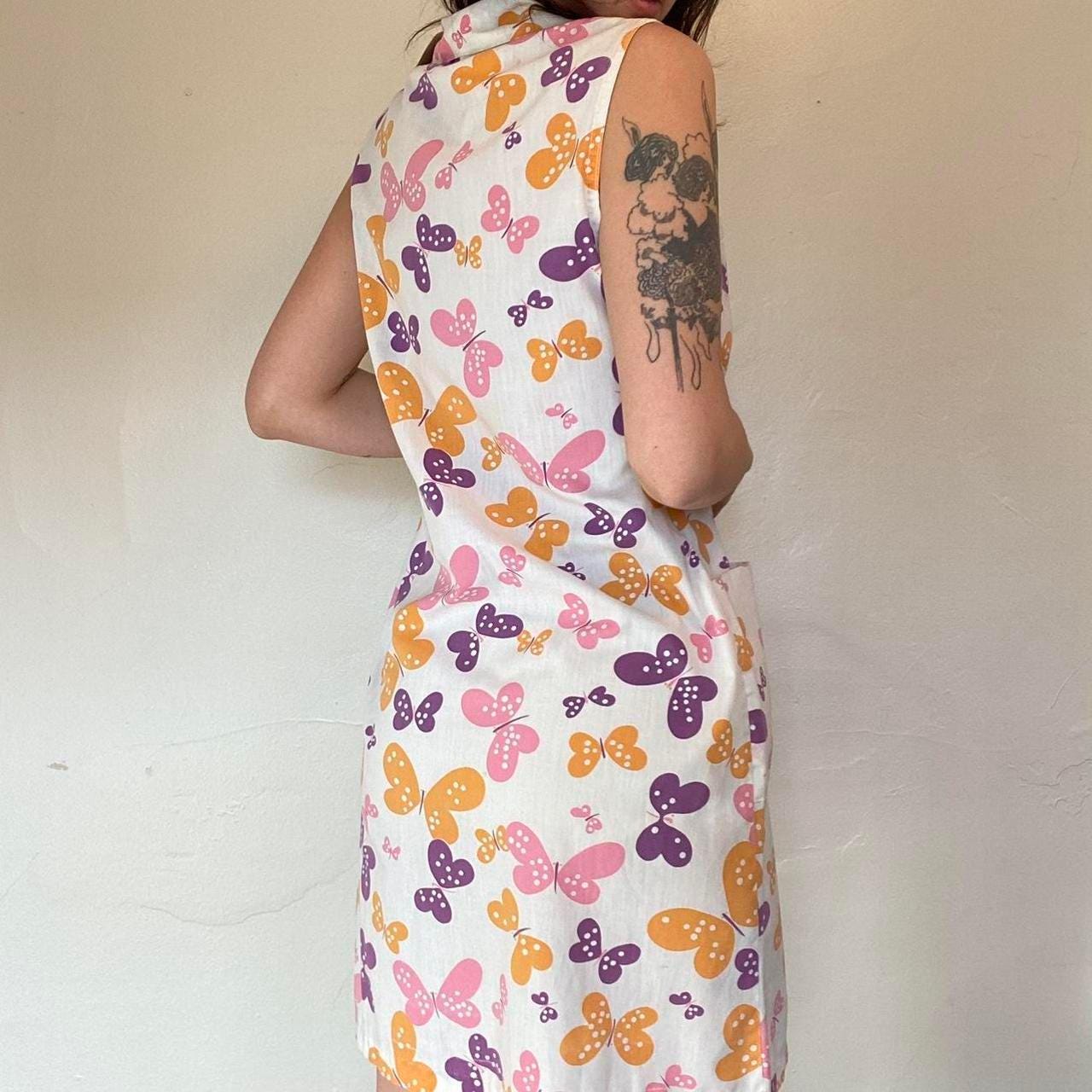 1960s NPC Fashions butterfly novelty print a-line mini dress