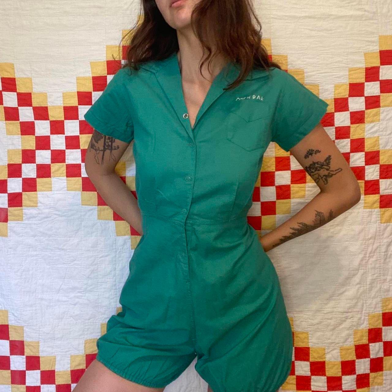 1950s vintage sanforized cotton gym suit romper